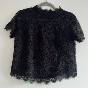 Zara Black Lace Crop Top
